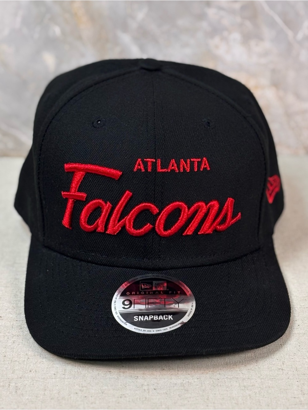 New Era Atlanta Falcons 9FIFTY Snapback Hat Black Red NFL Team Cap NWT